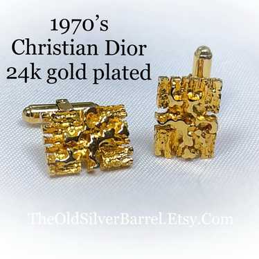 Vintage christian dior cufflinks - Gem