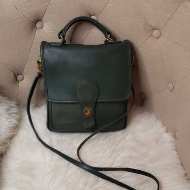 バッグ Coach Vintage 2-Way Handbag Green Old Coach Ergo Flap Shopper Shoulder bag Leather Leaf Green