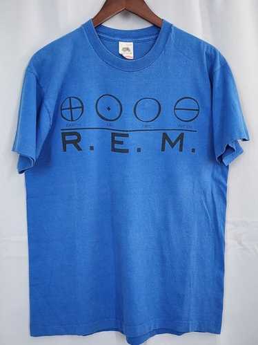 80s R.E.M. バンドTシャツ USA製 L ヴィンテージ 青 80s t-shirt 80s r.e.m - Gem