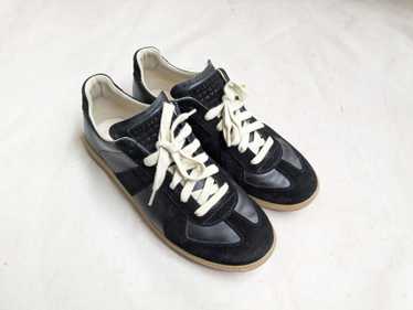 【Maison Margiela】Men's German Trainer Sneakers Black Maison Margiela Paint Splatter German Trainer Sneakers Rare