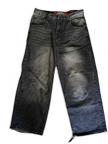関税送料込【JADED LONDON】ガンメタルコロッサスジーンズ black ☆JADED LONDON☆ Gothic Print XL Colossus Jeans コロッサス