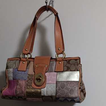 Coach leather patchwork handbag, - Gem