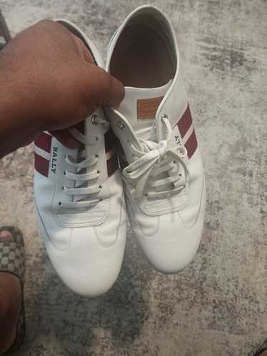 スニーカー BALLY Men Sneakers MSK0CA VT012 I0U9 WHITE Bally Striped Leather Low-Top Sneakers | Saks Fifth Avenue