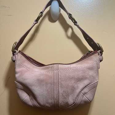 バッグ COACH Handbag Suede Soho Tanrokku pink NWT Coach True Pink Suede Soho Flap Bag | eBay