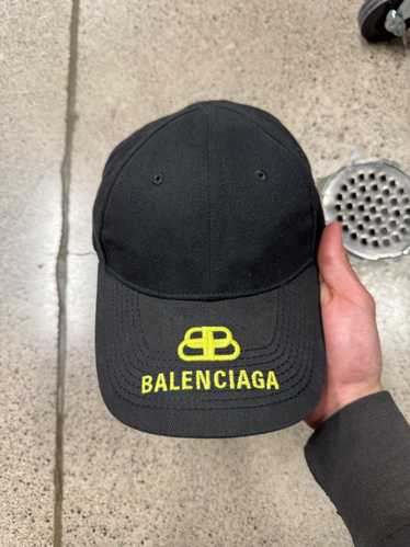 BALENCIAGA BBロゴ ブラックキャップ Balenciaga BB Paris Icon Velcro Strap Cap Black - US