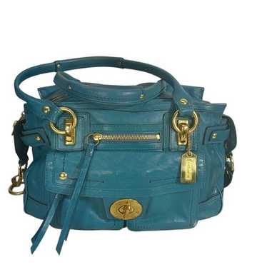 Coach teal leather handbag - Gem