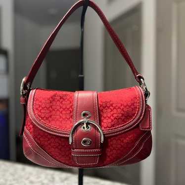 COACH ソーホー ハンドバッグ ダブルハンドル スタッズ レッド 赤 y2k Coach y2k red signature - Gem