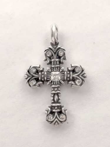 在庫少【CHROME HEARTS】TINY FILIGREE CROSS PENDENT Tiny Filigree Cross Pendant 