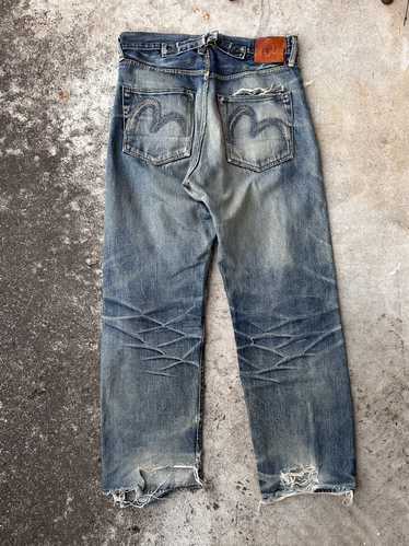 wataru　EVISU No.2 2001 38×32 キッキー 楽天市場】エヴィスジーンズ24～36inユーロカモメ 白 黒 No2