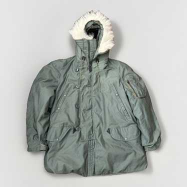 セール‼️70s Sears vintage N-3B ミリタリージャケット Vintage 70s N-3B Parka Mens Small Military Coat USA Sage