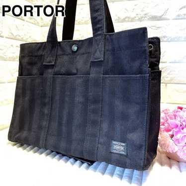 ✨美品✨PORTER 70th トートバッグ PORTER 70周年記念モデル ストライプ トートバッグ - メルカリ