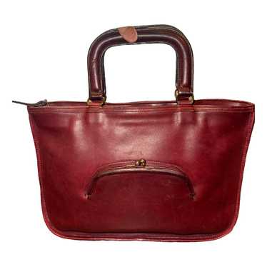 バッグ OLD COACH Large tote bag RED OLD COACH 9305 Vintage Shoulder Tote Bag Purse Leather Red