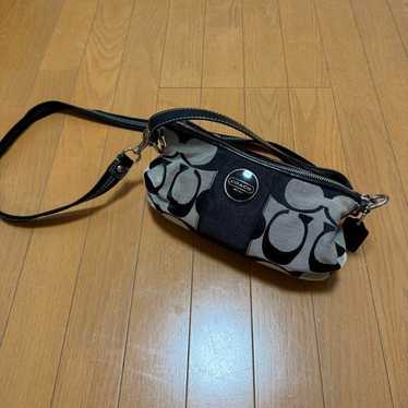 バッグ coach signature one shoulder bag Stored Items Coach Shoulder Bag Half Moon One Black | eBay