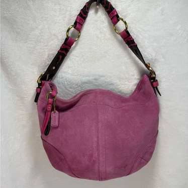 バッグ COACH Handbag Suede Soho Tanrokku pink NWT Coach True Pink Suede Soho Flap Bag | eBay