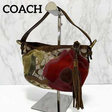 バッグ Vintage Coach Flower Patch Work Mini Bag Vintage COACH Flower Patch Work Mini Bag（Coach Signature
