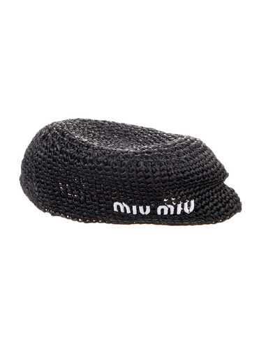 Miu Miu｜HUNTING CAPS/BERET HATS (5HC075 2CSI F0002) Miu Miu｜HUNTING CAPS/BERET HATS (5HC075 2CSI F0002) (MiuMiu
