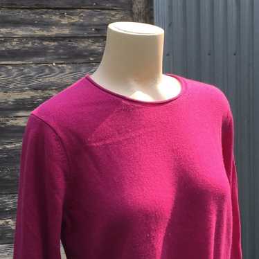 Cashmere Cache Sweater Raspberry Size L - image 1