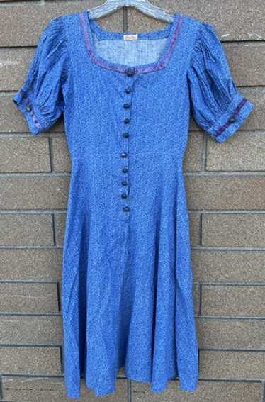 antique calico ワンピース　キャリコ　1900's indigo アンティーク キャリコ ワンピース calico usa古着 - メルカリ