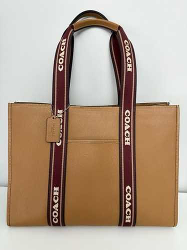【COACH】 25'夏新＊ストライプハンドル☆ スミス トート CBG90 再入荷しました【rubber-cho gray】25bisロゴ入りトート