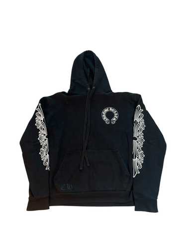 専用 Chrome Hearts Horseshoe Floral Fleece Chrome Hearts Horseshoe Floral Sleeve Fleece Zip Up Hoodie