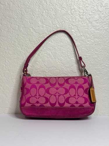 バッグ Coach Baguette Hampton Demi Bag Pink Vintage Coach Hamptons Demi Shoulder Bag Baguette Clutch