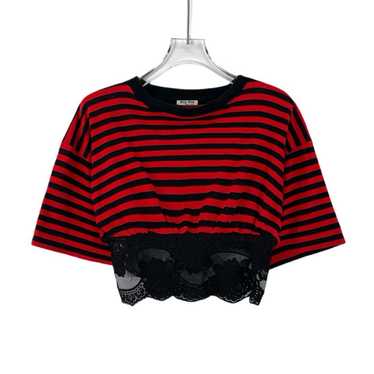 miu miu ストライプ 半袖ニット miu miu ストライプ 半袖ニット miu miu ストライプニット 半袖
