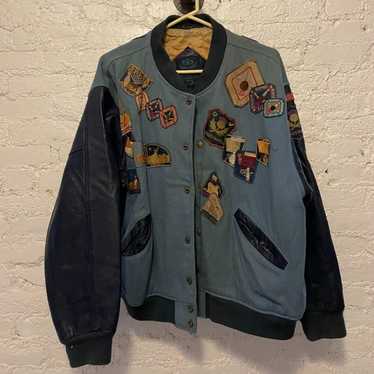 OLD GUESS　アメリカンチーム　袖レザー　刺繍　ヴァーシティージャケット Varsity guess jacket - Gem