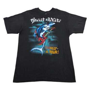 7SM1 【GREAT WHITE】グレートホワイト　ツアーTシャツ 古着 GREAT WHITE】ロックTシャツ メンズ バンドTシャツ メンズ GREAT