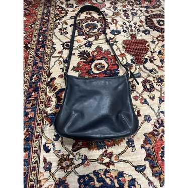 バッグ Old Coach Saddle Crescent Shoulder Bag Vintage 90s Coach Crescent Saddle Bag Black Leather Brass