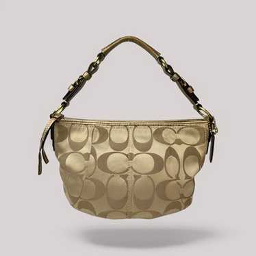 バッグ coach signature mini Soho hand bag gold COACH Soho Mini Signature Shoulder Bag 6808 Brown Used