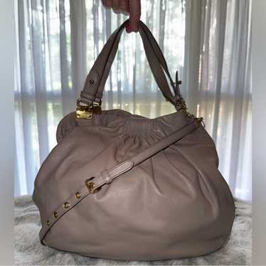 【最高級レザー❗️】miumiu 2way leather bag ブラウン 2025年最新】miumiu ミュウミュウ 2WAYショルダーバッグ