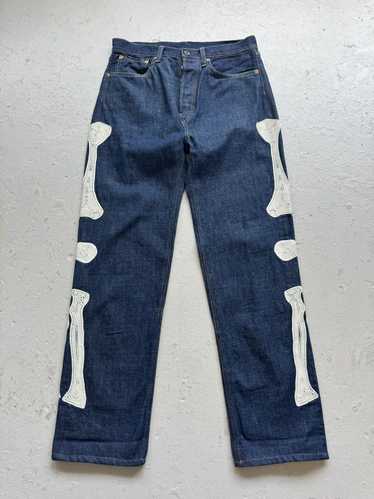 パンツ Kapital bone denim KAPITAL Pants Denim Bone Skeleton Embroidered Camo Beige