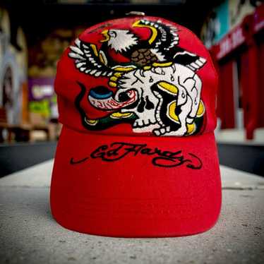 00s archive “Ed Hardy” logo cap grunge Ed hardy vintage hat - Gem