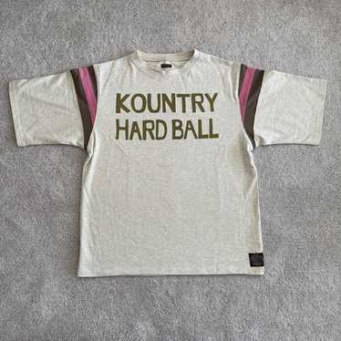 Kapital GREAT KOUNTRY HARDBALL シャツ Kapital Unisex GREAT KOUNTRY Damaged Baseball Shirt, Beige