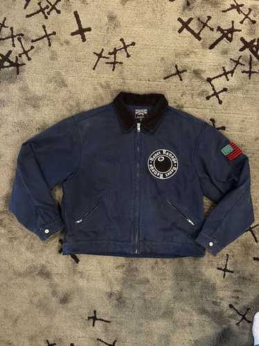 STÜSSY & DENIM TEARS HALF ZIP FLEECE XL Stussy x Denim Tears Half Zip Fleece Charcoal Men's - FW22 - US
