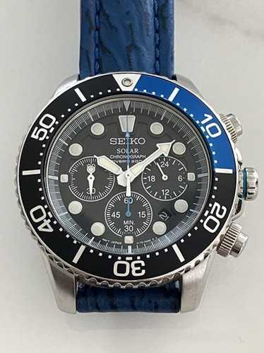 セイコー PROSPEX プロスペックス　V175-0AD0 黒・青 ベゼル SEIKO Prospex DIVER SCUBA V175-0AD0 Solar Chronograph Watch
