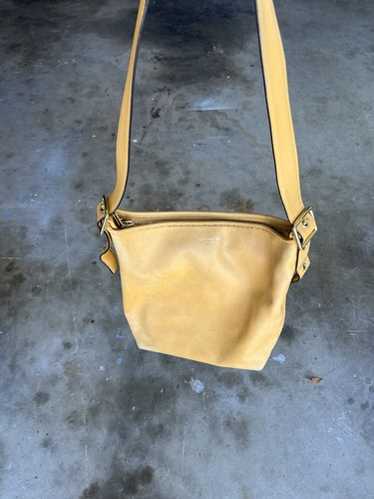 バッグ Vintage Coach Bleecker Bucket Bag Yellow Vintage Coach Bleecker Yellow Bucket Bag Leather Yellow E70