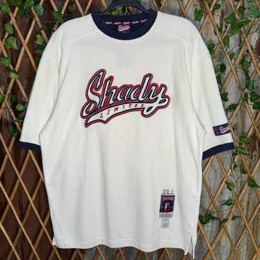 Dead Stock Shady Ltd ゲームシャツ Eminem Vtg Eminem Shady Ltd Shirt Large Red Y2K | Depop