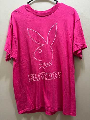 90s PLAY BOY プレイボーイ　Tシャツ　ラグラン　y2k ピンク MSB×Playboy logoT – YZ