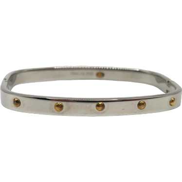 ヴィンテージ 刻印 ITALY MILOR ゴールド ブレスレット Sterling Silver .925 Goldtone Signed MILOR Italy Diamond Cut