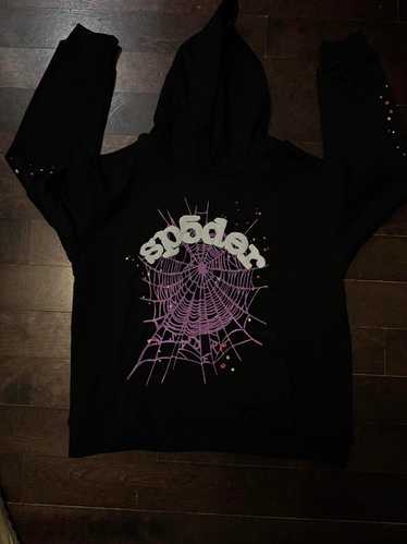 sp5der 黒パーカー値下げ中 Sp5der P*NK Hoodie Black 🕷️ - Very nice puff print on