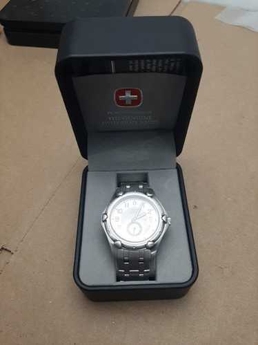 ♫良品 レア WENGER スイスミリタリー　7311X Wenger Swiss Made Model 7311X Silver Tone Men's Watch | eBay
