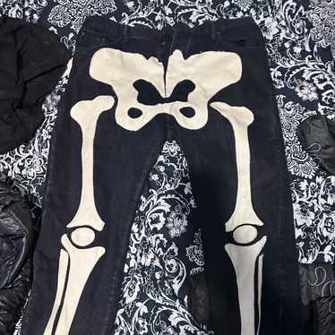 【美品】mnml skeleton ブラックデニムパンツ 30 mnml（ミニマル）の「mnml/ミニマル/スケルトンスキニーデニム