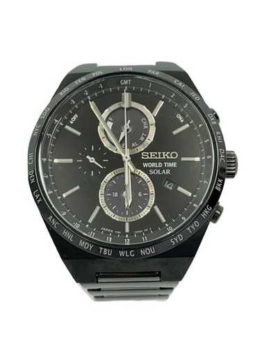 SEIKO WORLD TIME SOLAR ブラック　V195 Made In Japan, Operating Product Seiko Watch World Time