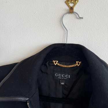 GUCCI 36 ミンク ネイビー ファー ジャケット ピーコート 紺 高級感 GUCCI 36 ミンク ネイビー ファー ジャケット ピーコート 紺 高級感