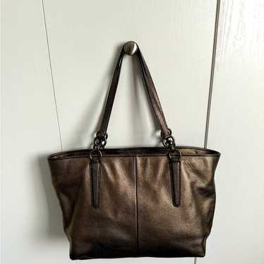 COACH レザートートバッグ　Chicago Ellis（シカゴ エリス）肩掛 COACH Tote Bag 33961 chicago ellis Shoulder Bag leather blue