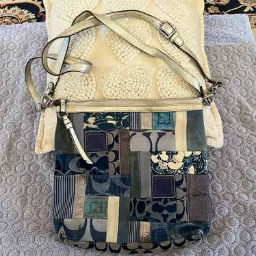 バッグ COACH Patchwork Denim Shoulder Bag Women's Tabby 20 quilted patchwork denim shoulder bag