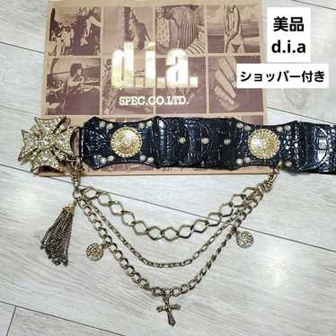 d.i.a.黒×ゴールド装飾 ベルト D.i.a belt gal / - Gem