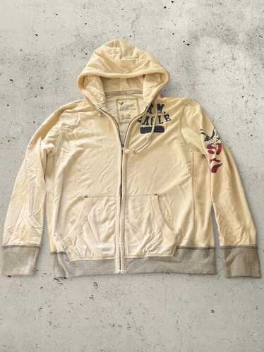 ジャケット・アウター american eagle outlitters N-2B y2k XXL American Eagle Outfitters Blue White Zip-Up Retro 90s Y2K