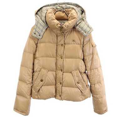 【美品】バーバリーブルーレーベル ダウンジャケット ラクーン ダークグレー 38 BURBERRY BLUE LABEL バーバリーブルーレーベル レディース